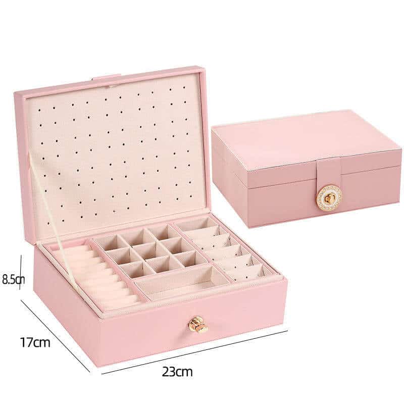 Women Two Layer Display Jewelry Storage Case FCC002