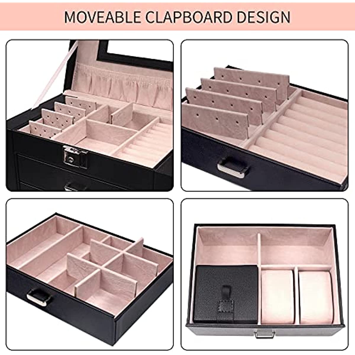 Customizable 6-Layer Free Beauty Large Jewelry Organizer & Storage Case