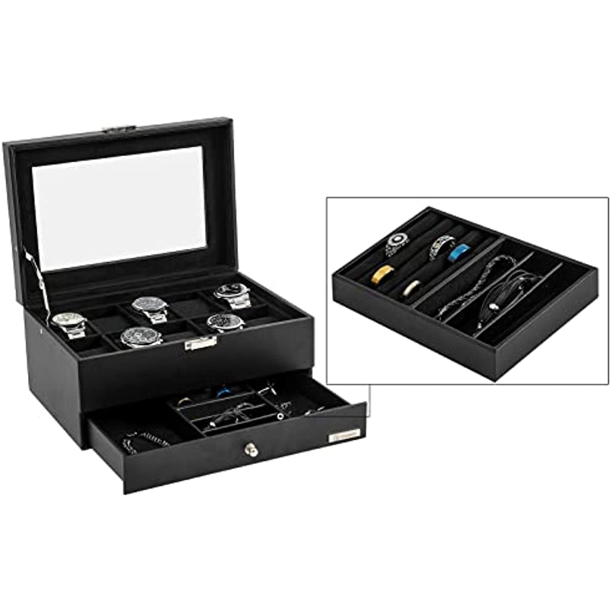 Leather Storage Box for Watches and Jewelry- Luxury Gift for Best Friend
