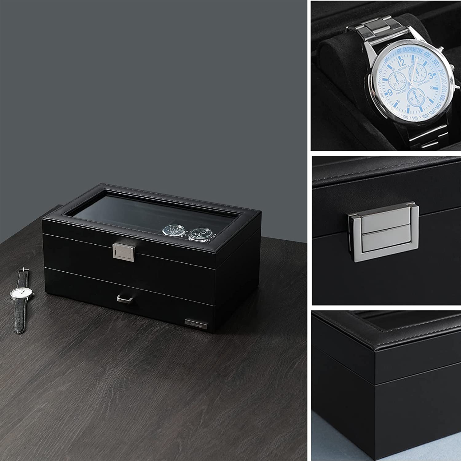 Leather Storage Box for Watches and Jewelry- Luxury Gift for Best Friend