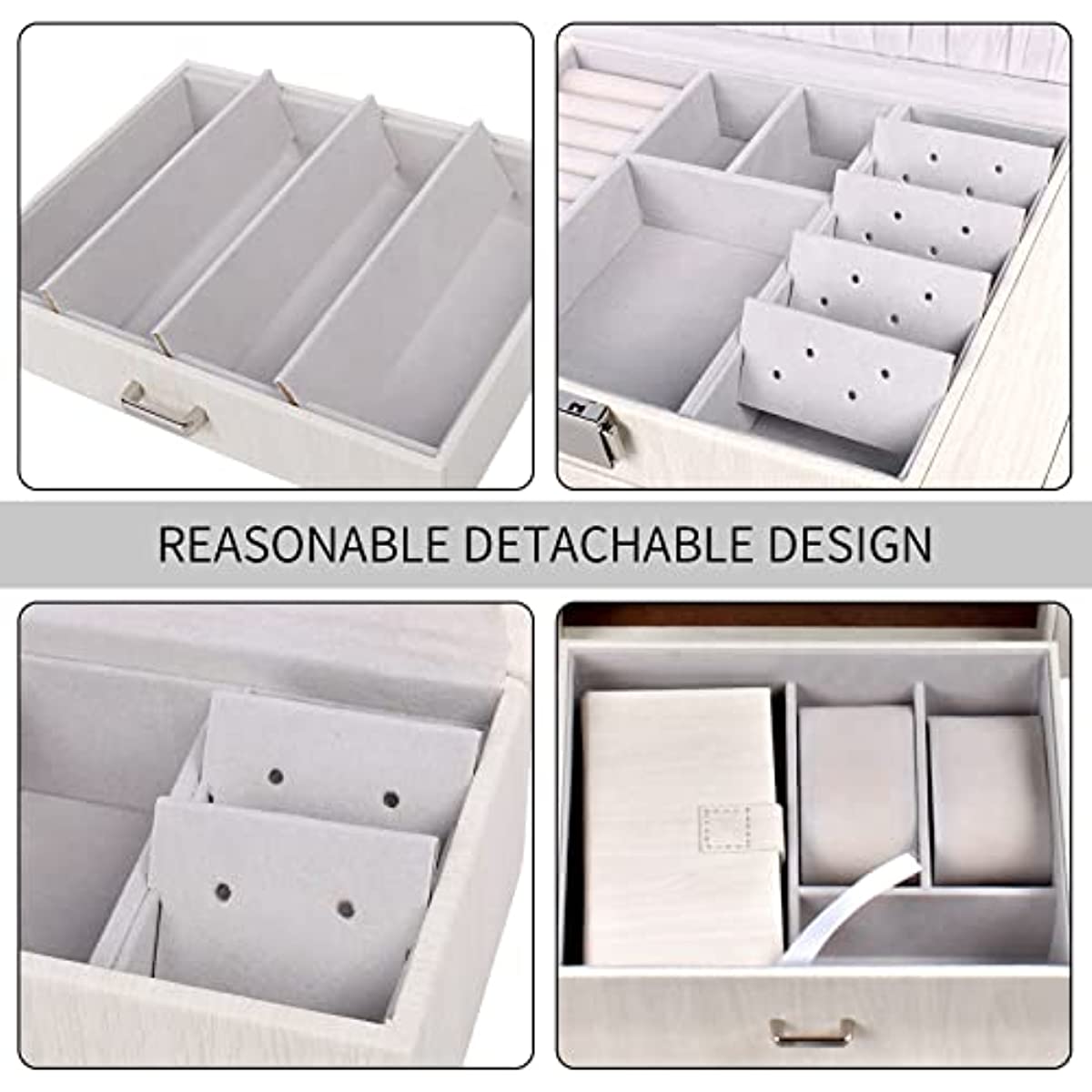 Jewelry Box Organizer with Mirror and 3 Drawers – Perfect Gift for Women and Girls – Keep Your Jewelry Safe and Organized in Style