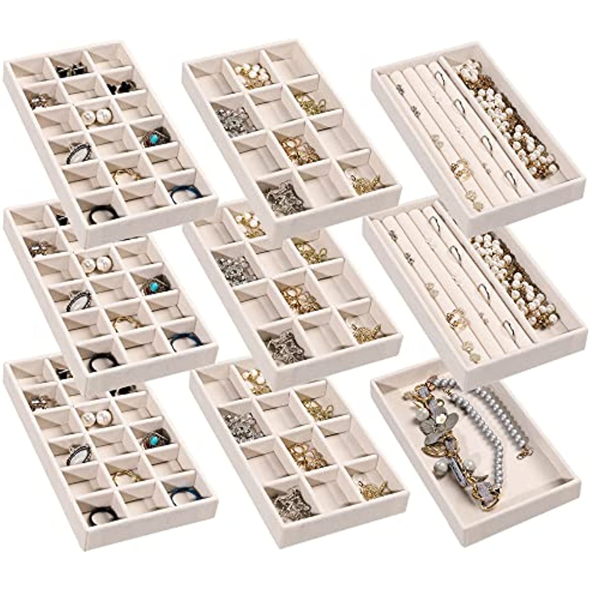 Multifunctional Velvet Jewelry trays – Perfect Dresser Organizer