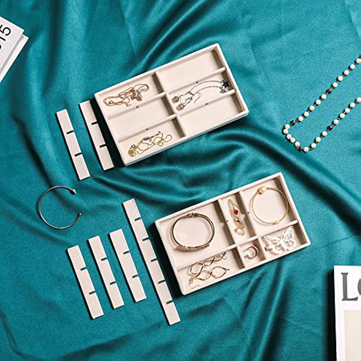 Multifunctional Velvet Jewelry trays – Perfect Dresser Organizer