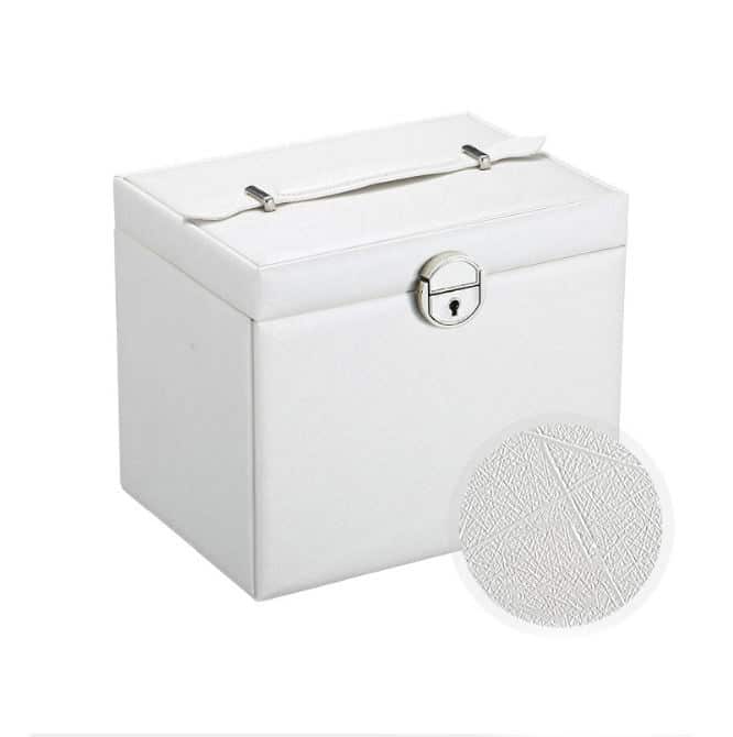 Portable Large Leather Jewelry Organizer Box for Women