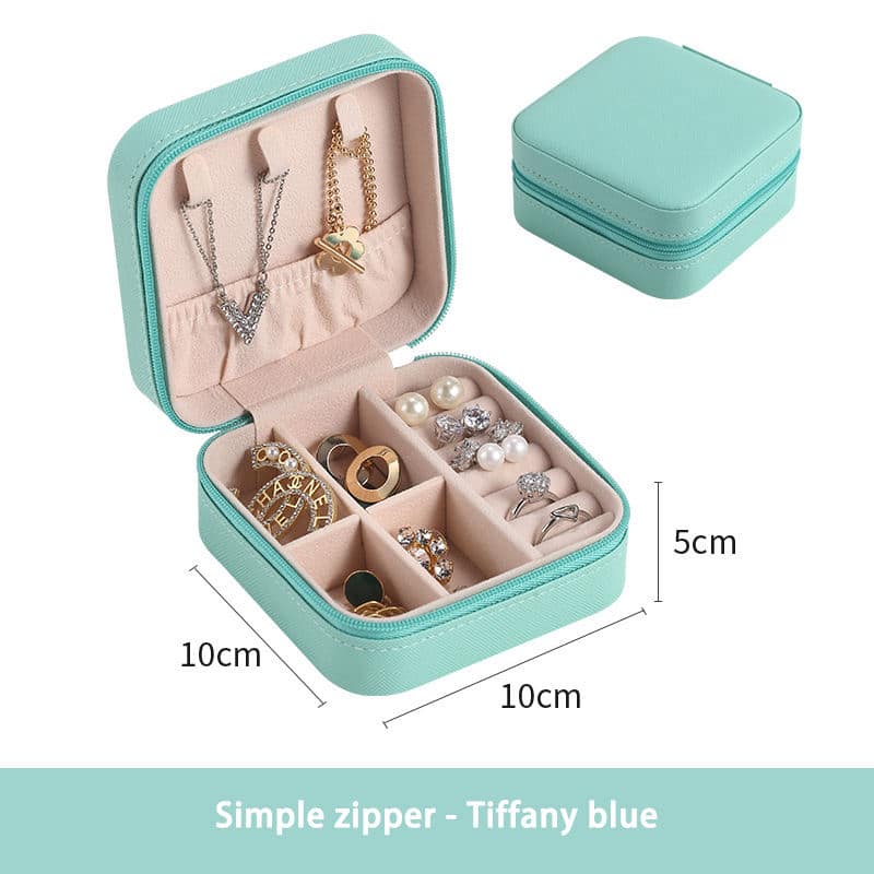 Custom Portable Small Travel PU Leather Jewelry Box FSCBS002