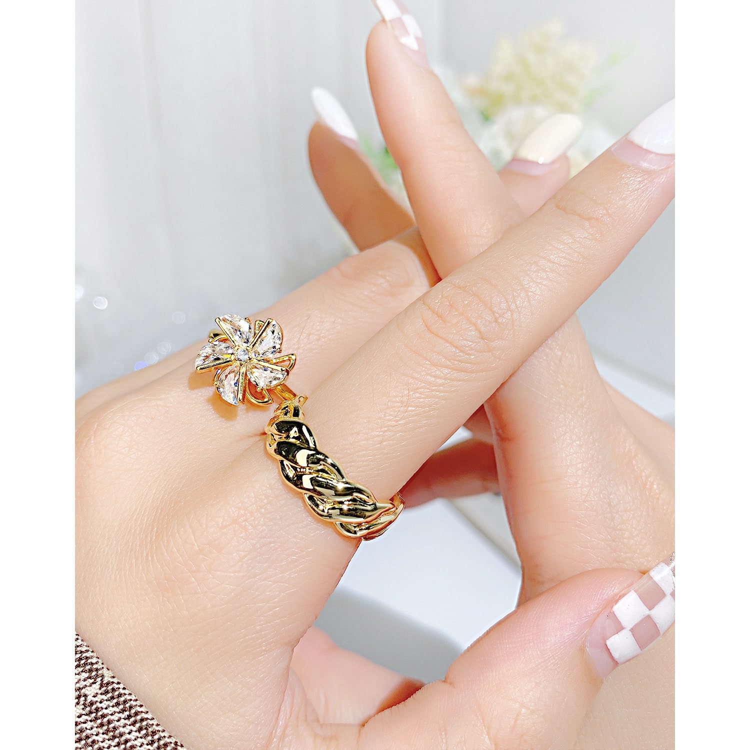 Twist C-shape Stainless Steel Rings – Gift for Girls