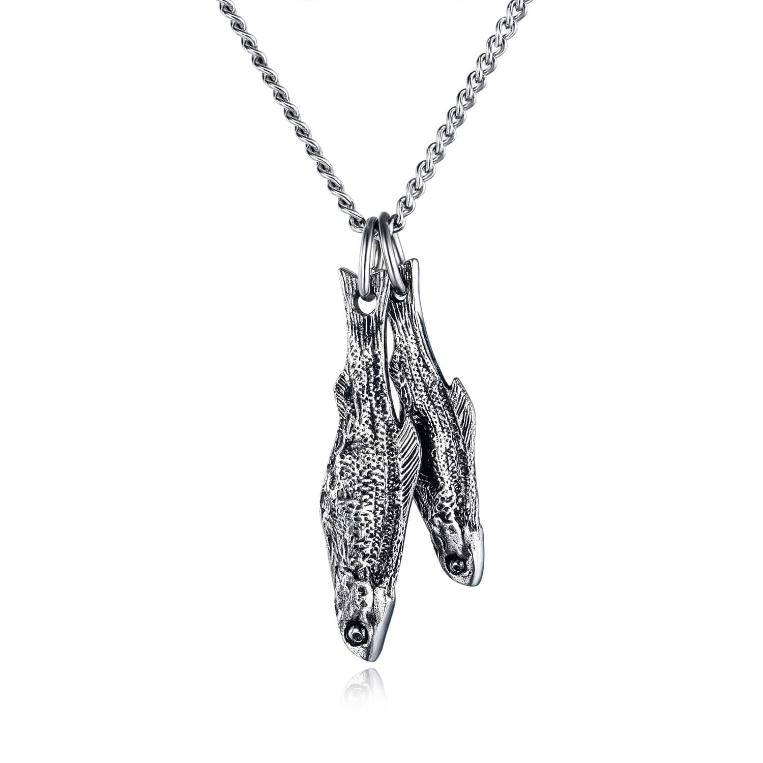 Unique Stainless Steel Fish Pendant Necklace – Ideal for Lovers!