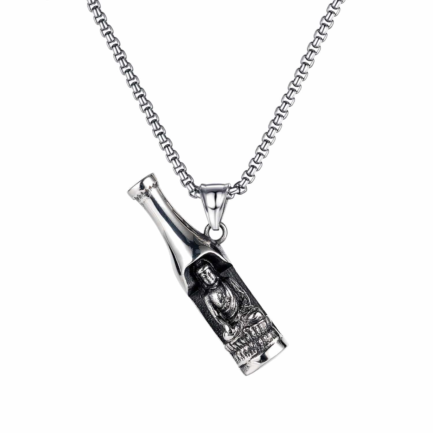 Personality Wine Bottle Pendant Necklace for Fashion-Forward Individuals