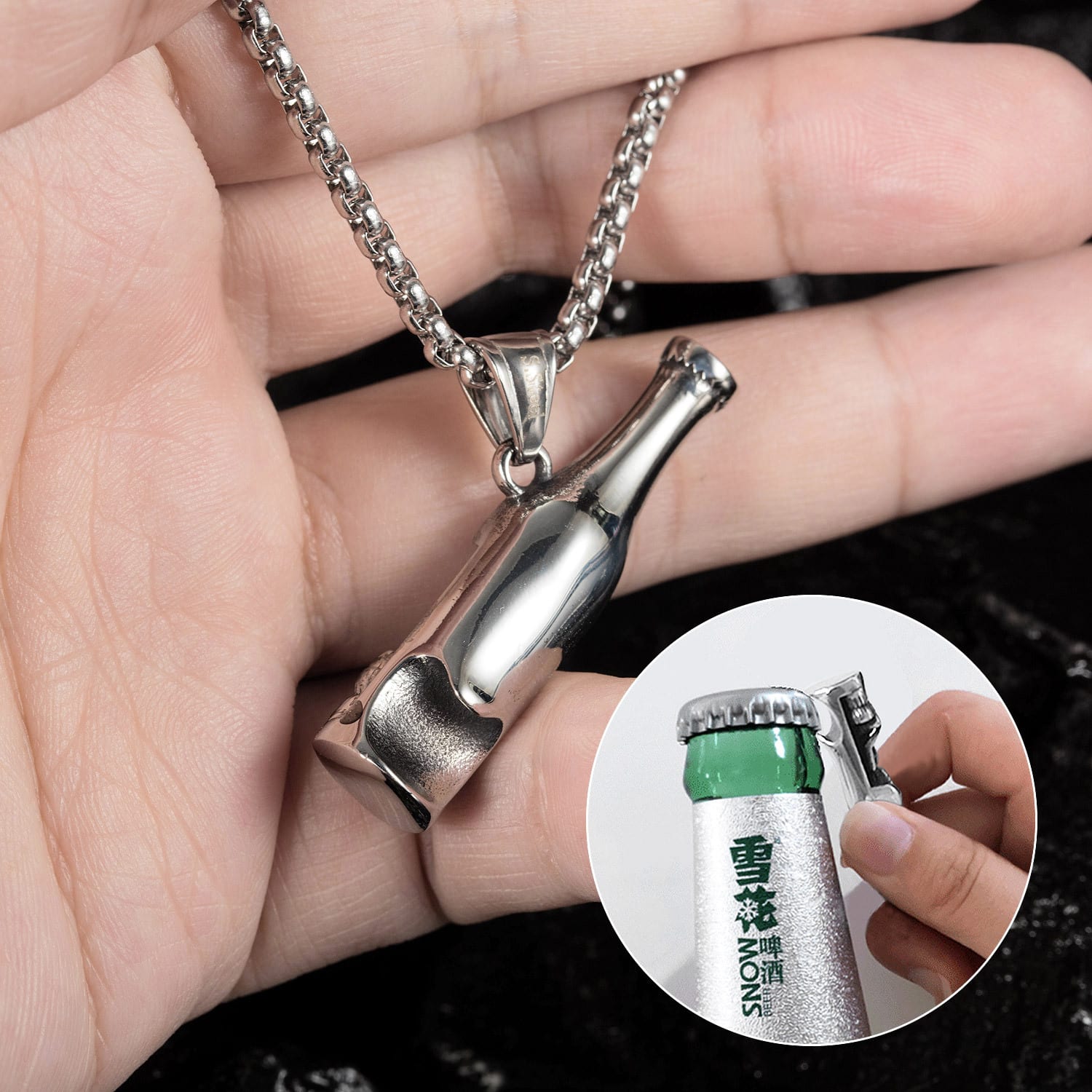 Personality Wine Bottle Pendant Necklace for Fashion-Forward Individuals