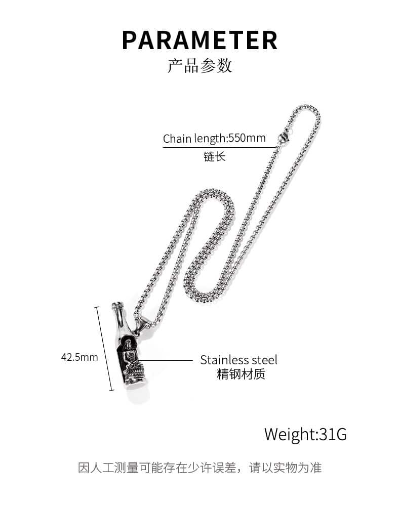 Personality Wine Bottle Pendant Necklace for Fashion-Forward Individuals