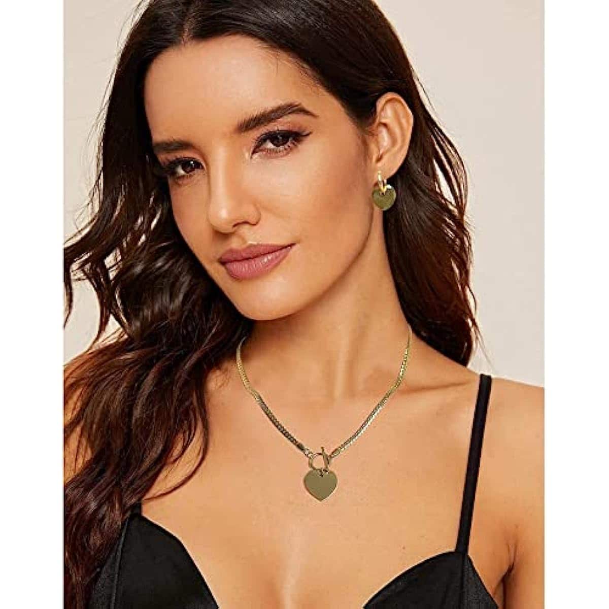 Heart Pendant Necklace with Bracelet and Earrings – Perfect Jewelry Set for Her