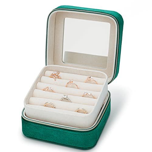 2-Layer Elegant Velvet Jewelry Box for Wedding Gifts and Special Occasions