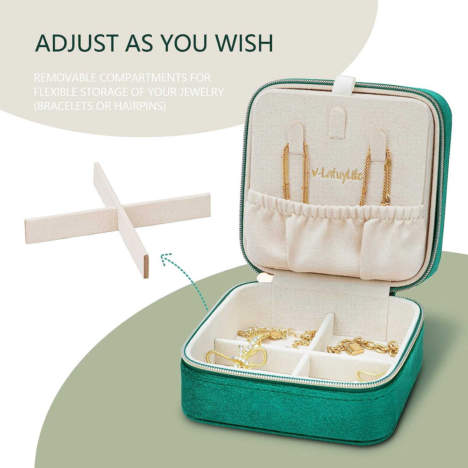 2-Layer Elegant Velvet Jewelry Box for Wedding Gifts and Special Occasions