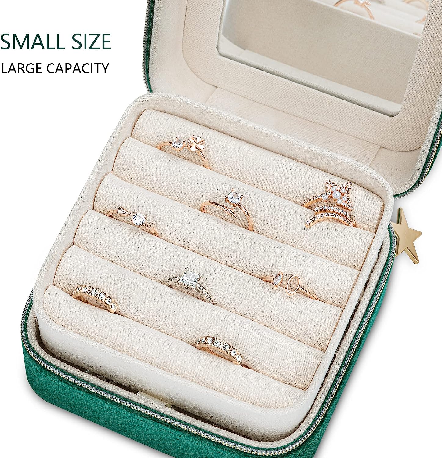 2-Layer Elegant Velvet Jewelry Box for Wedding Gifts and Special Occasions