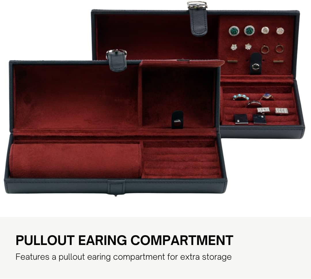 Round Jewelry Organizer Box for Watches Cufflinks and Jewelry