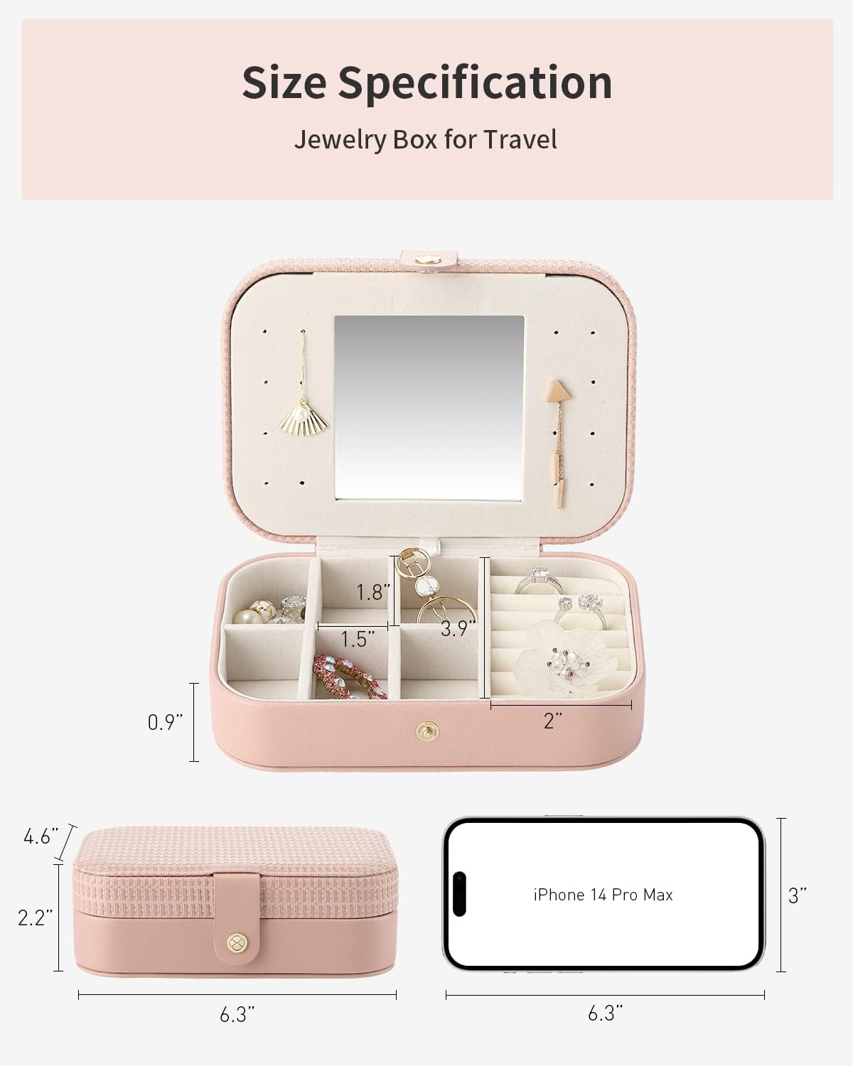 Chic Travel Jewelry Box – Small in Size with Plenty of Storage Space