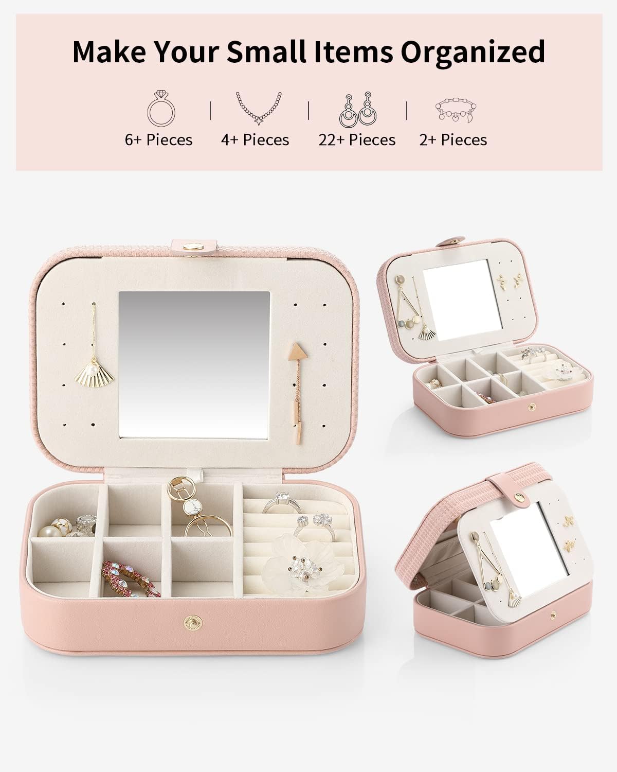 Chic Travel Jewelry Box – Small in Size with Plenty of Storage Space