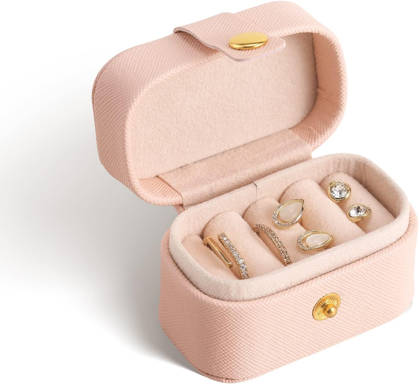 Mini Travel Jewelry Case Portable for Rings, Earrings Organizer
