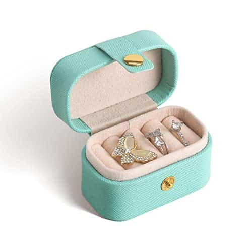 Mini Travel Jewelry Case Portable for Rings, Earrings Organizer