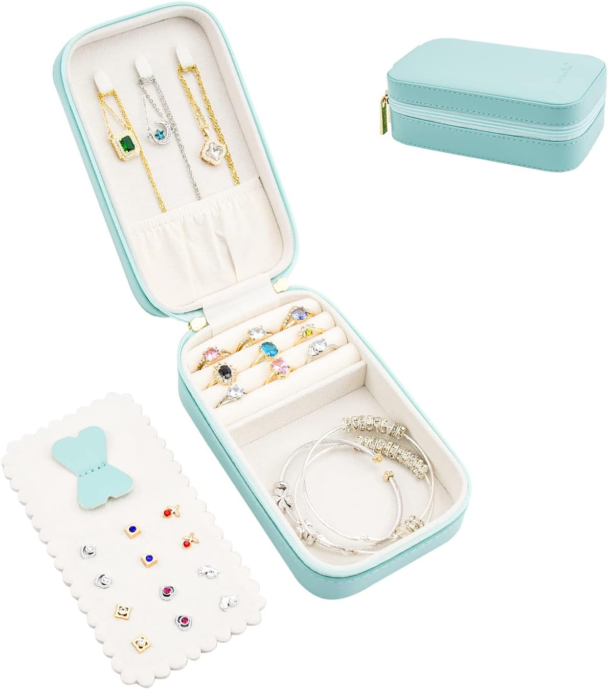 Mini Jewelry Travel Organizer – Ideal for Fashionable Women on the Go