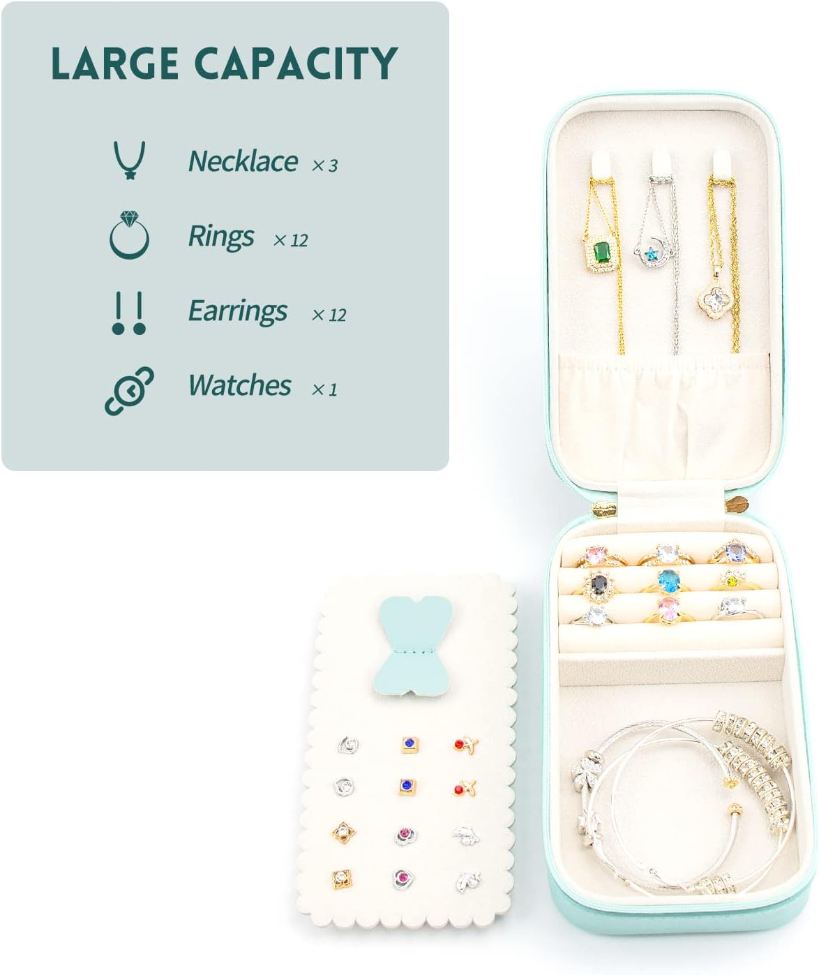 Mini Jewelry Travel Organizer – Ideal for Fashionable Women on the Go