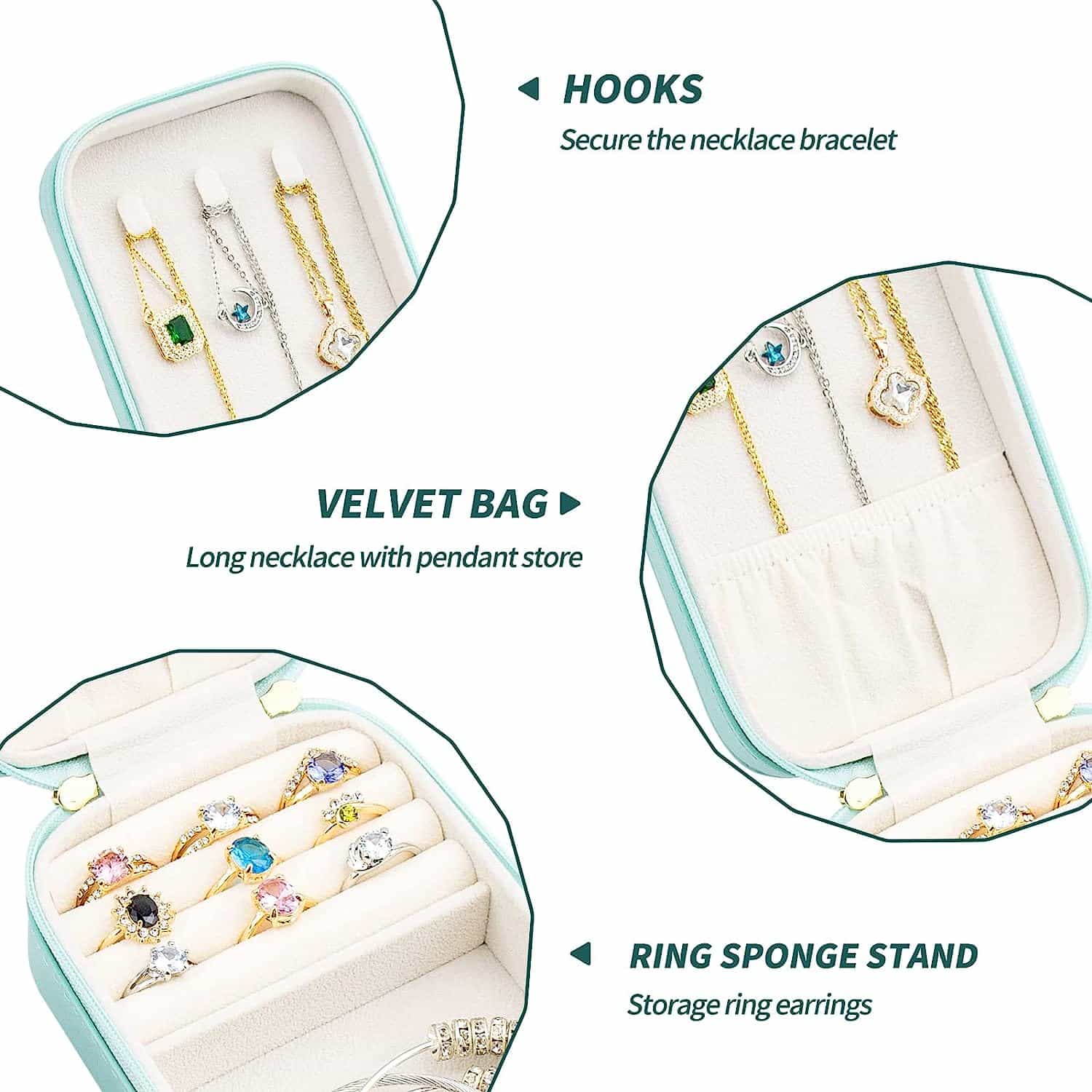 Mini Jewelry Travel Organizer – Ideal for Fashionable Women on the Go
