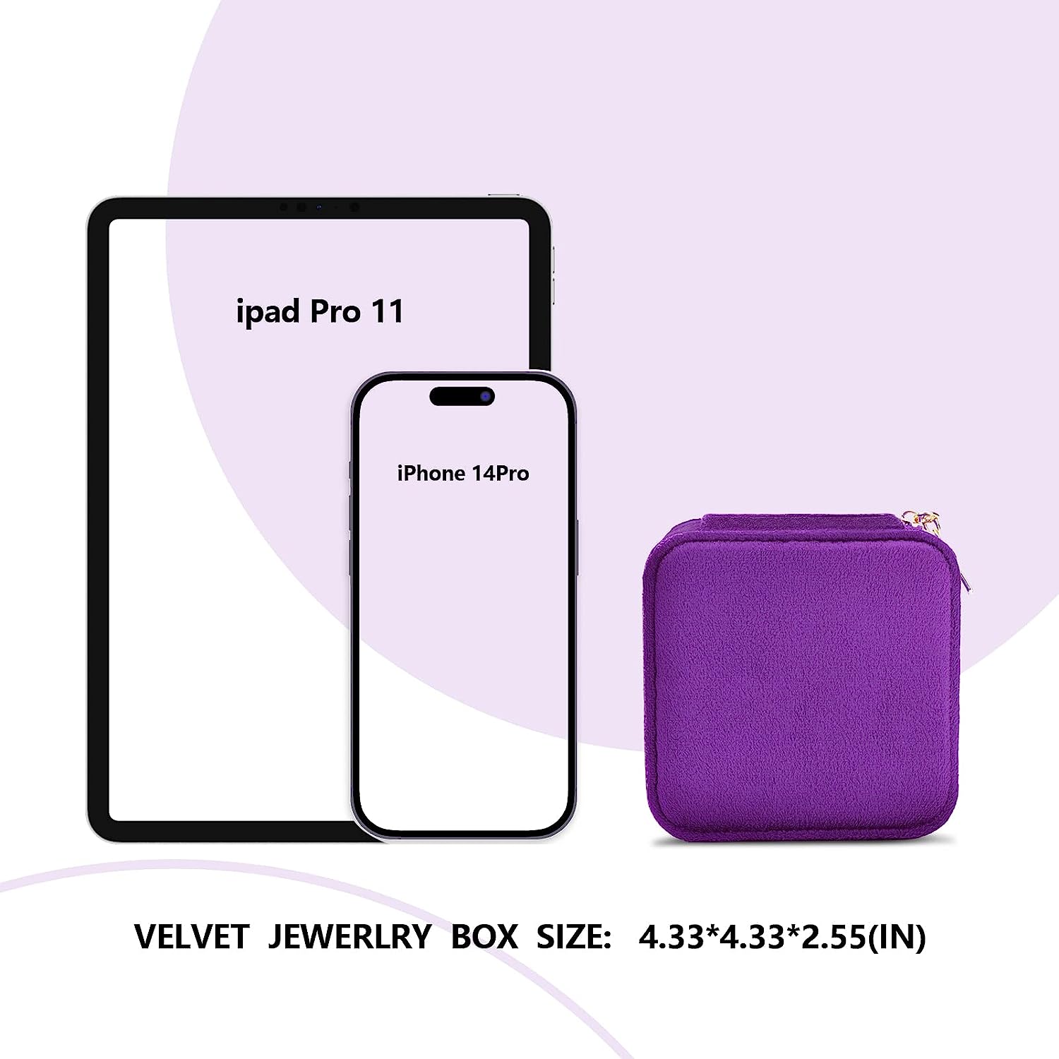 2-Layer Elegant Velvet Jewelry Box for Wedding Gifts and Special Occasions