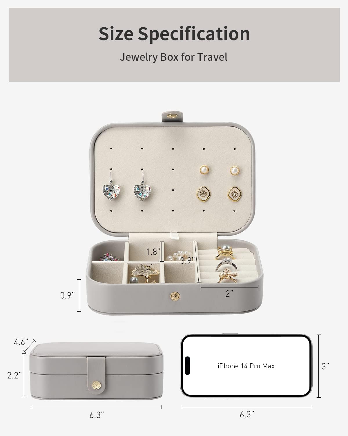 Chic Travel Jewelry Box – Small in Size with Plenty of Storage Space