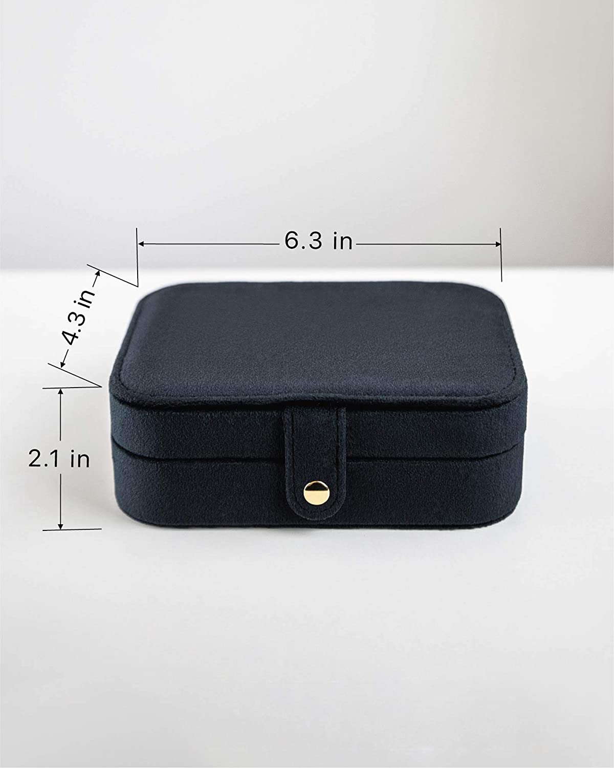 Small Jewelry Travel Case for Women – 2-Layer PU Leather Organizer Box