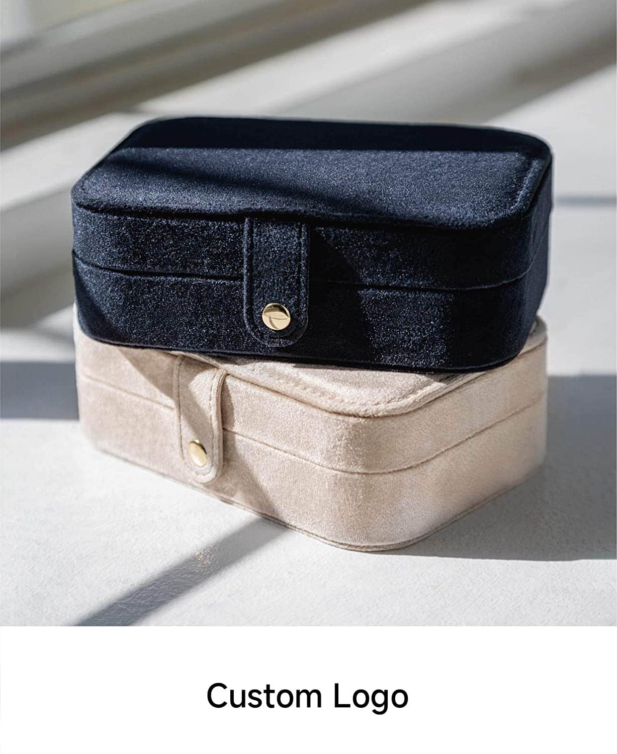 Small Jewelry Travel Case for Women – 2-Layer PU Leather Organizer Box