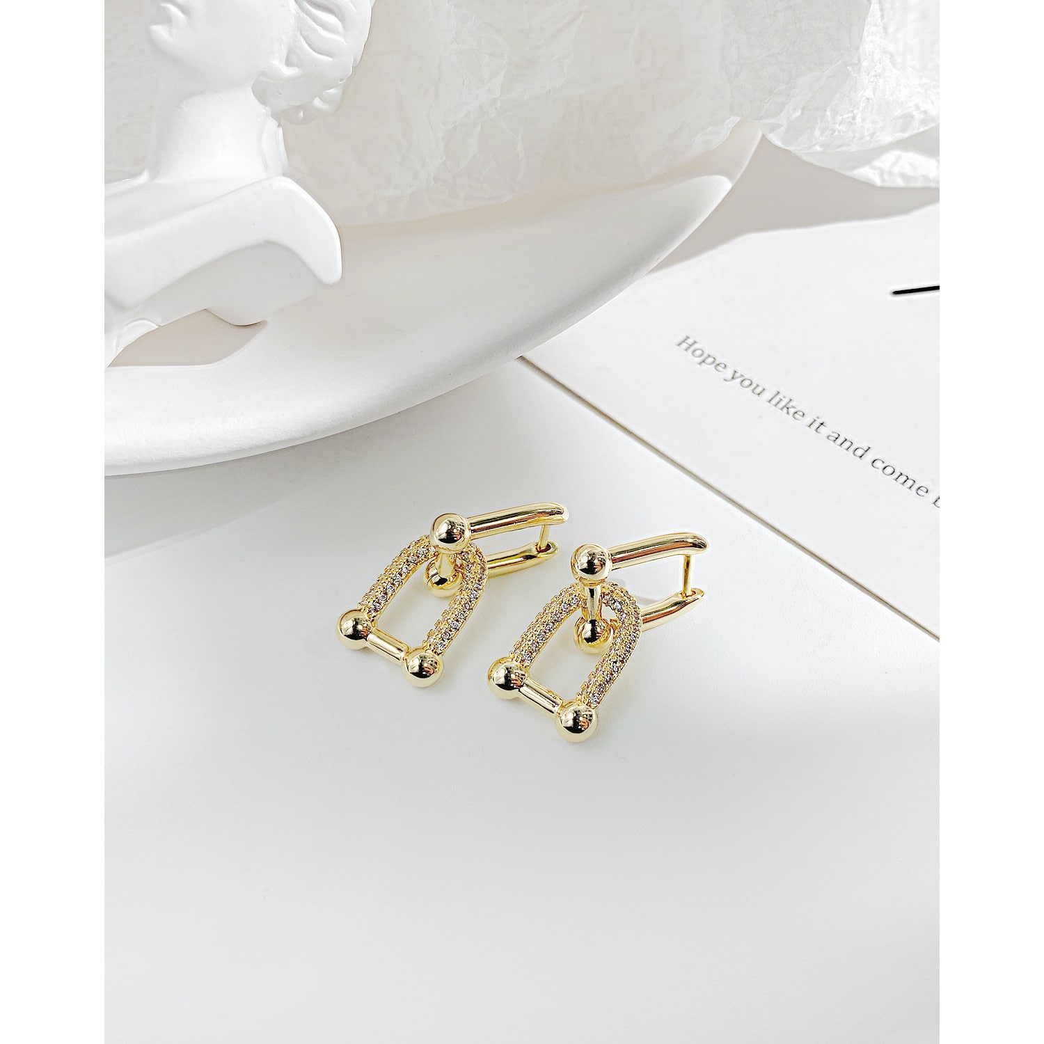 Trendy US Stainless Steel Geometric Earrings – Best gift selection