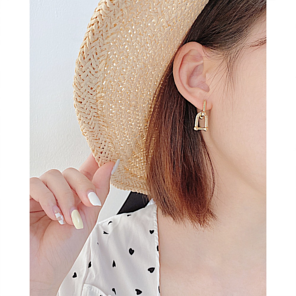 Trendy US Stainless Steel Geometric Earrings – Best gift selection