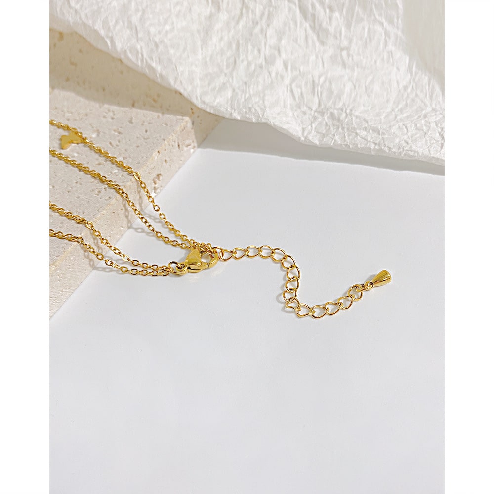 Custom 2-layer Stainless Steel Anklet with Butterflies for Your Unique Chic Look