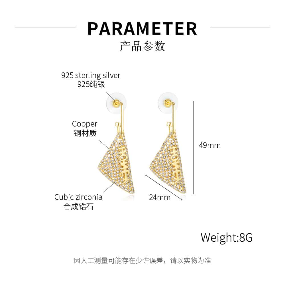 Luxury Irregular Triangle Earrings – Special Gift for Beauty