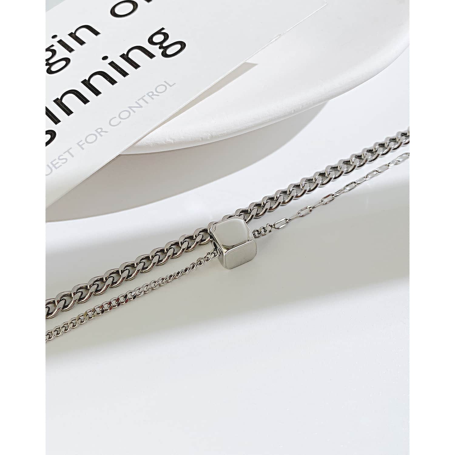 Elegant Stainless Steel Double Stacked Necklace – Extra Points for Your Outfit