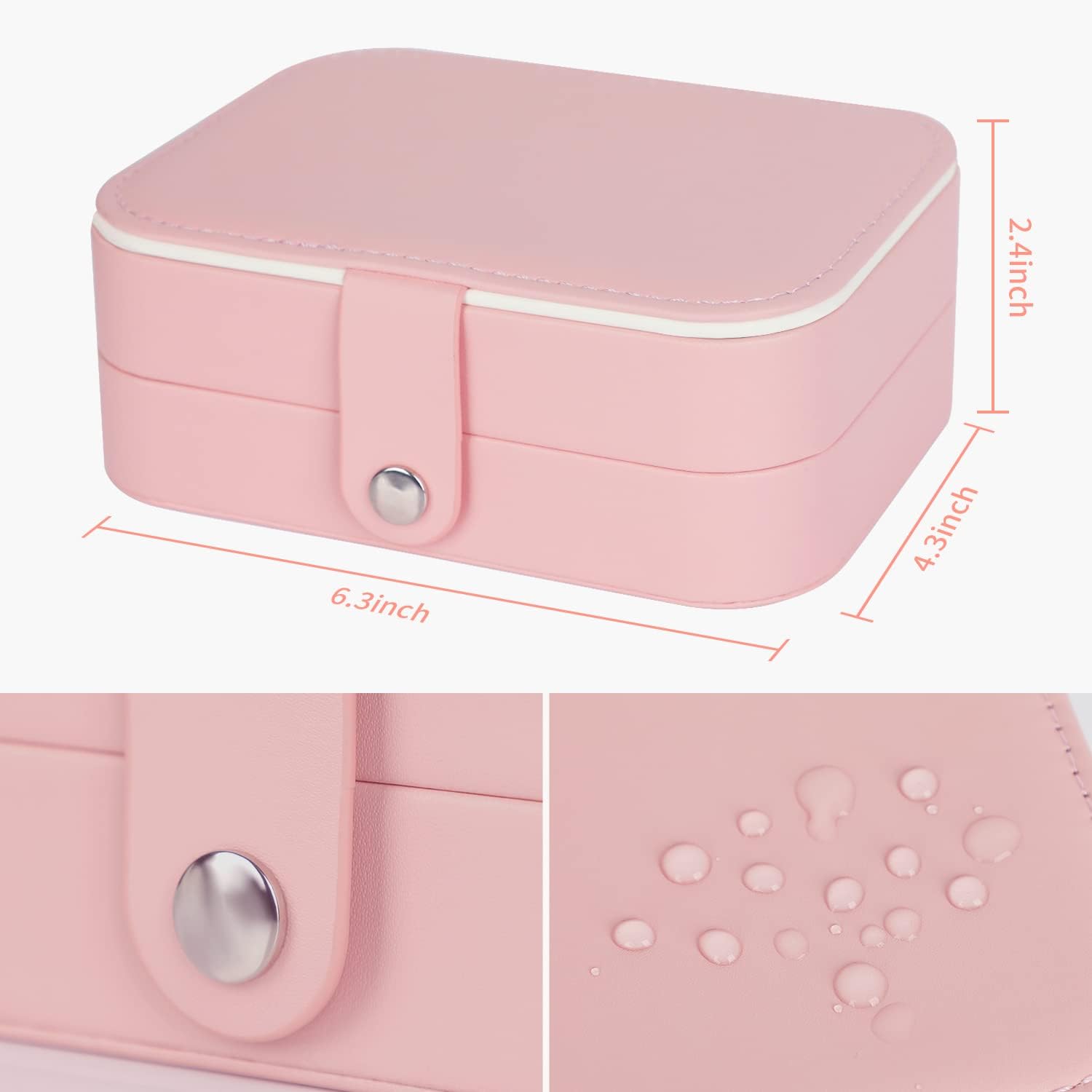 Mini PU Leather Jewelry Organizer Storage – Portable Gift Box for Girls