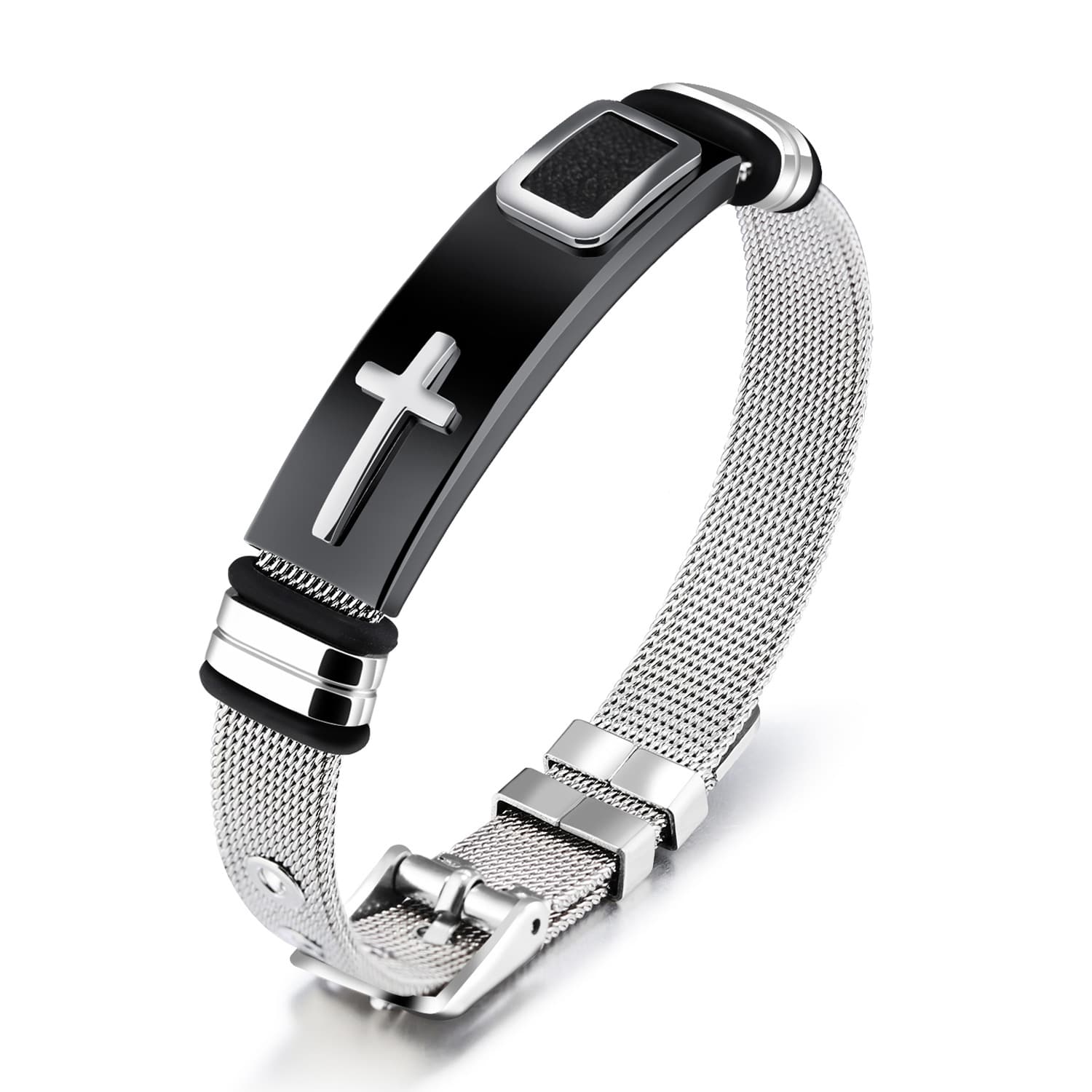 Men’s Cross Stainless Steel Watch Strap Bracelets