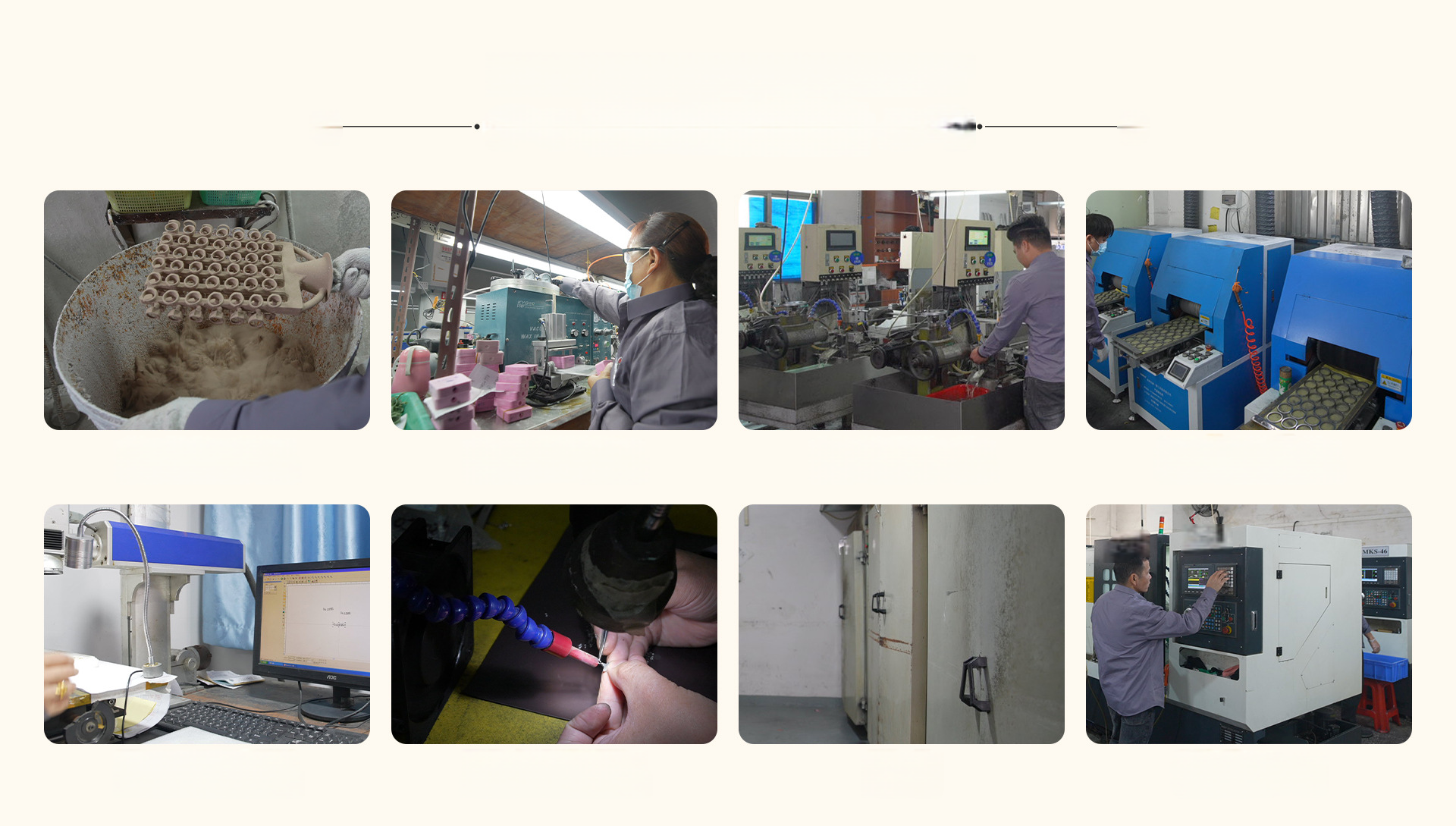 Stainless steel jewelry production equipment including casting, CNC, polishing and laser welding machines