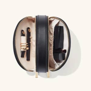 PU Zipper Diamond Jewelry Storage Case