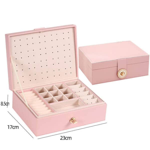 Women Two Layer Jewelry Display Storage Case