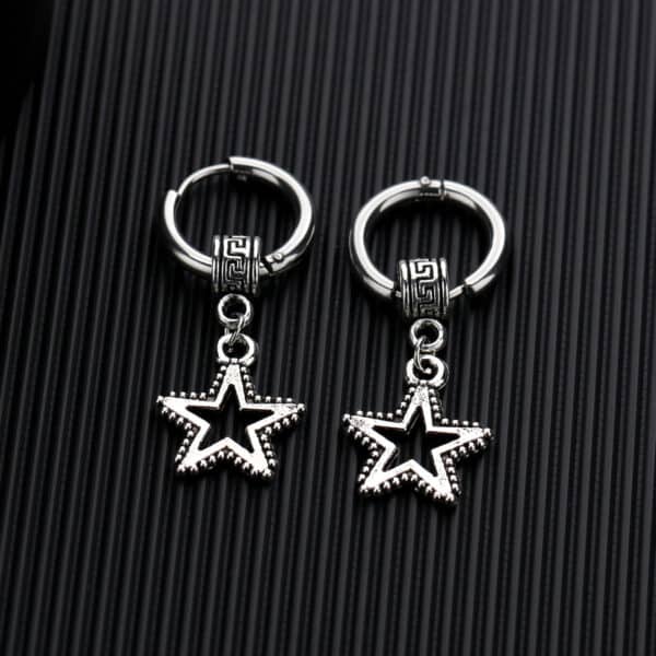Silver Stainless Steel Earrings: Unique 1-Star Design, Firm and Scratch-resistant - Image 6