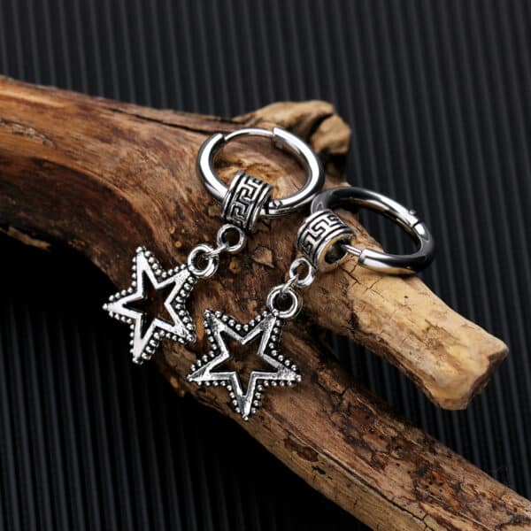 Silver Stainless Steel Earrings: Unique 1-Star Design, Firm and Scratch-resistant - Image 5