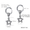 Silver Stainless Steel Earrings: Unique 1-Star Design, Firm and Scratch-resistant - Image 3