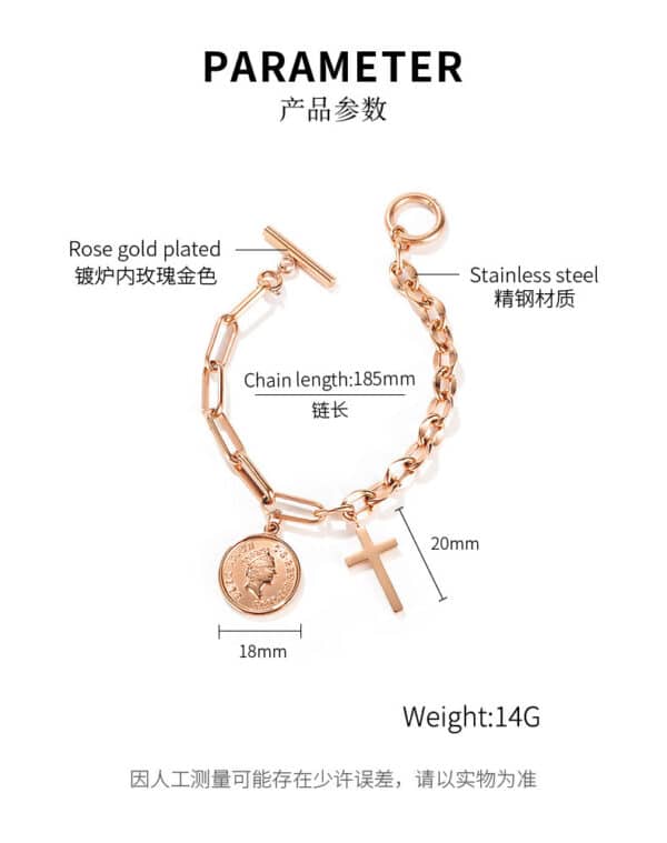Classic Stainless Steel Bracelet for Women - Image 4