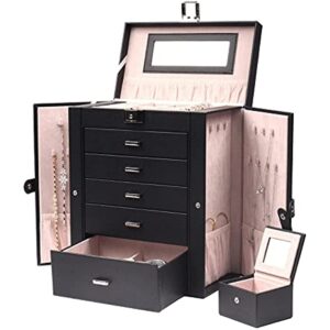 Customizable 6-Layer Free Beauty Large Jewelry Organizer & Storage Case