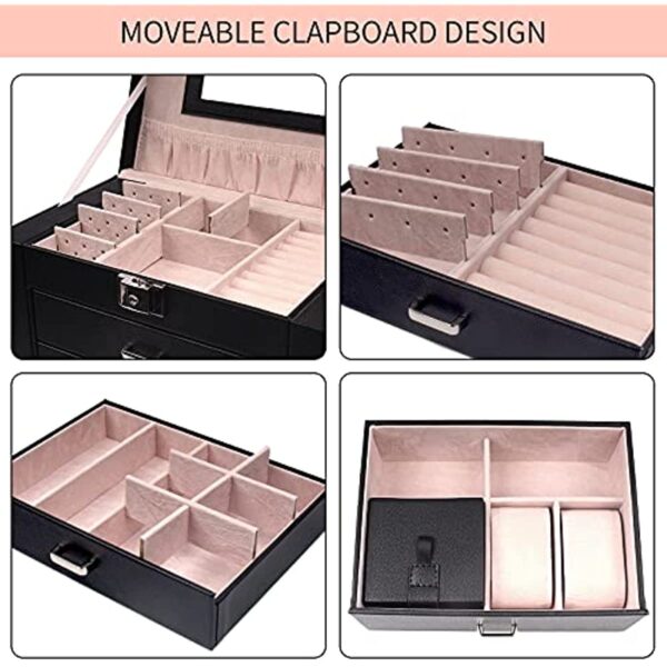 Customizable 6-Layer Free Beauty Large Jewelry Organizer & Storage Case - Image 8