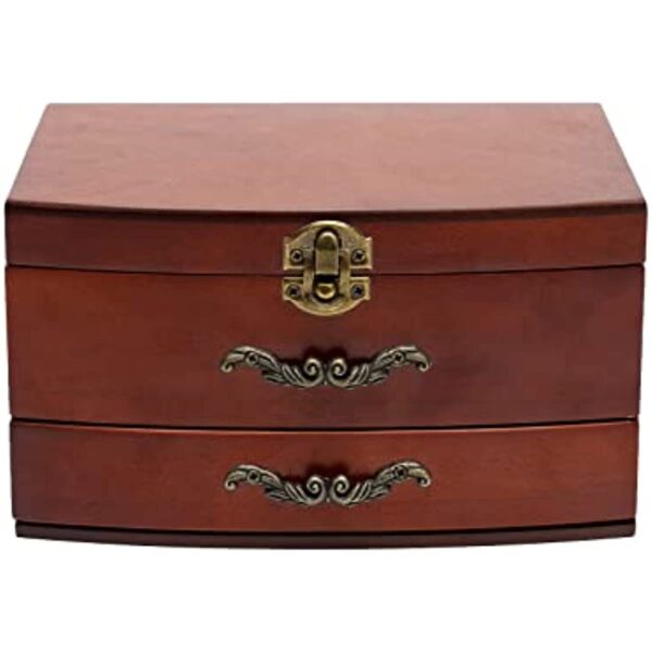Elegant Wooden Jewelry Box for Wedding Gifts and Special Occasions - Image 6