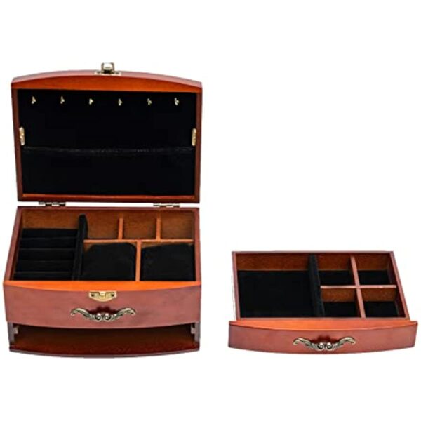 Elegant Wooden Jewelry Box for Wedding Gifts and Special Occasions - Image 2