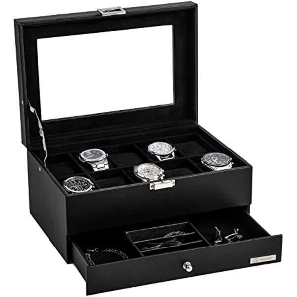 Leather Storage Box for Watches and Jewelry- Luxury Gift for Best Friend - Image 20