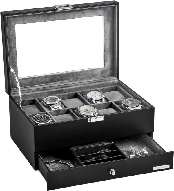 Leather Storage Box for Watches and Jewelry- Luxury Gift for Best Friend - Image 8